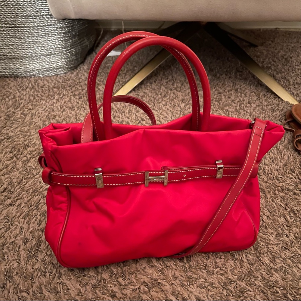 Red Tommy Hilfiger Nylon Purse